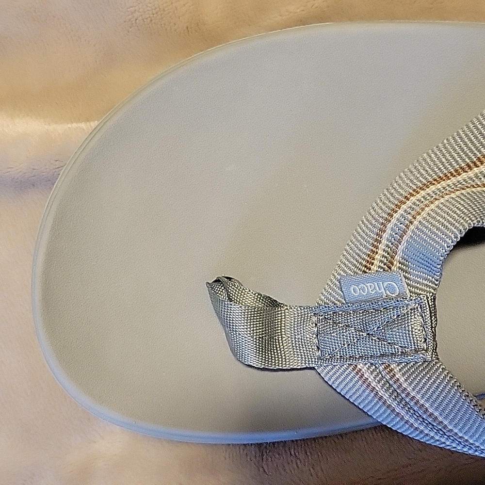 Chaco arch support flip flops- blue/grey - Picture 7 of 10